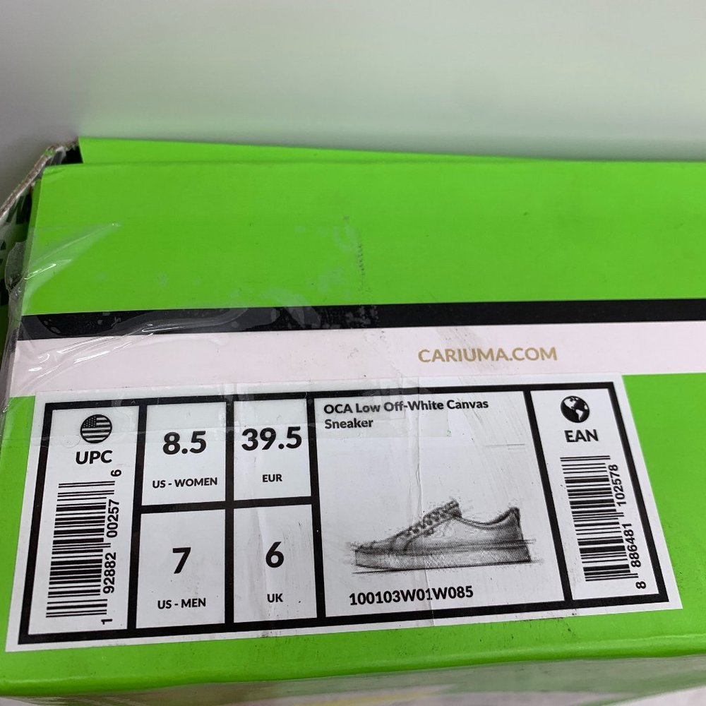 Cariuma OCA Low Off White Canvas Sneakers Unisex Women’s 8.5 Men’s 7 NWB - Picture 13 of 14